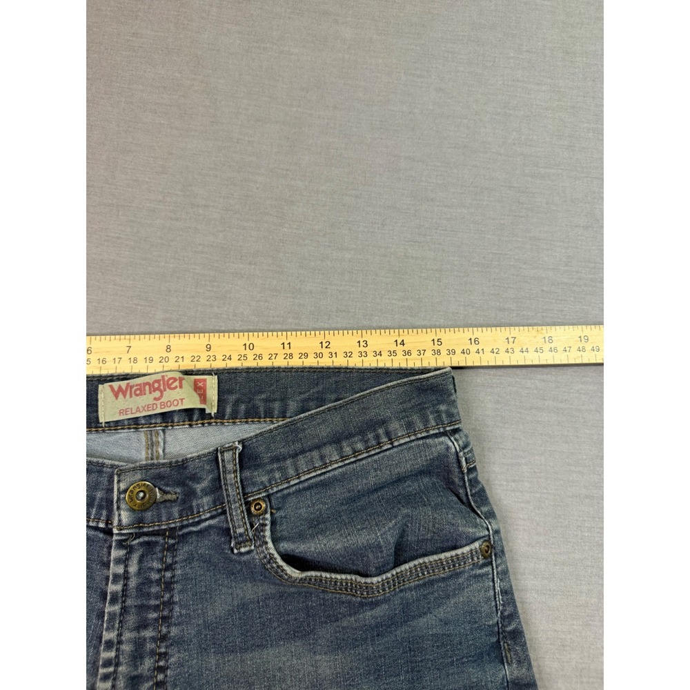 Wrangler Relaxed Boot Jeans Womens 32x32 Blue Excellent Stretch Flex Denim - Picture 5 of 10
